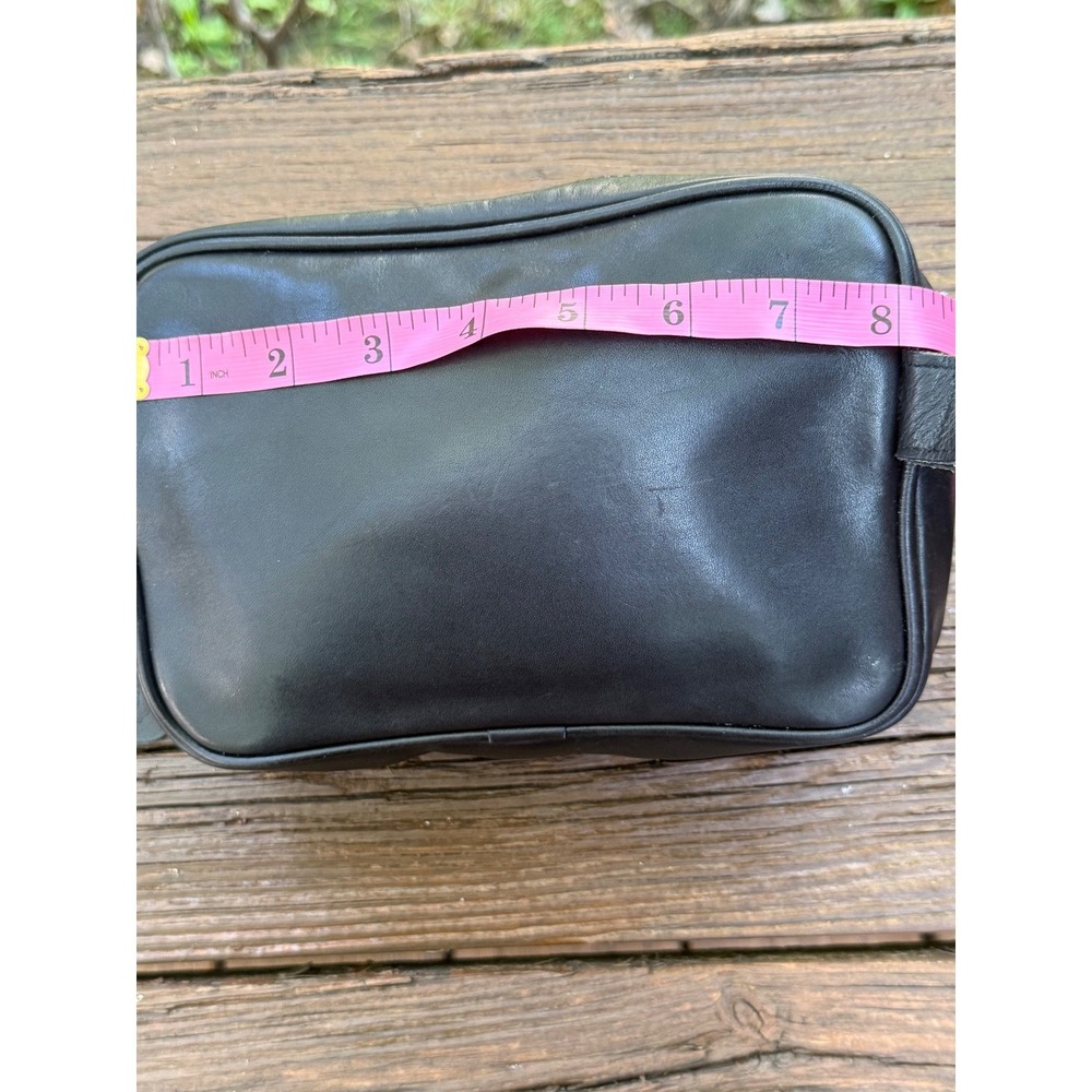 Rare Vintage Coach Black Leather Belt Bag Waist Pack Turnlock Brass Hardware - Picture 14 of 16